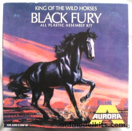 Aurora 1/8 Black Fury Horse - King of the Wild Horses, 400-130 plastic model kit